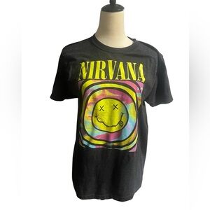 NIRVANA Kids Black Tee with Vibrant Graphic